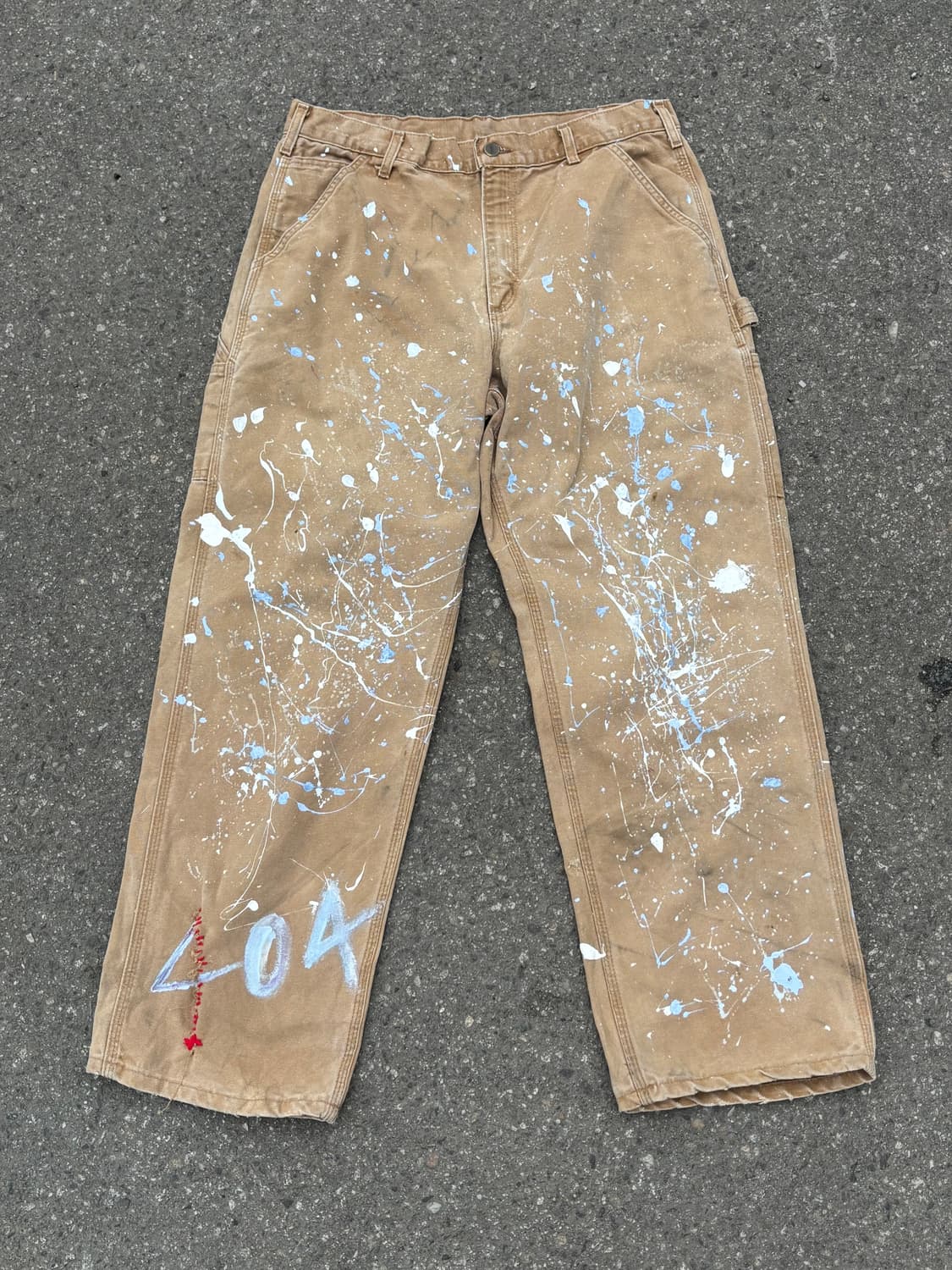 90s'커스텀 카하트 워크팬츠 베이지 상품이미지6