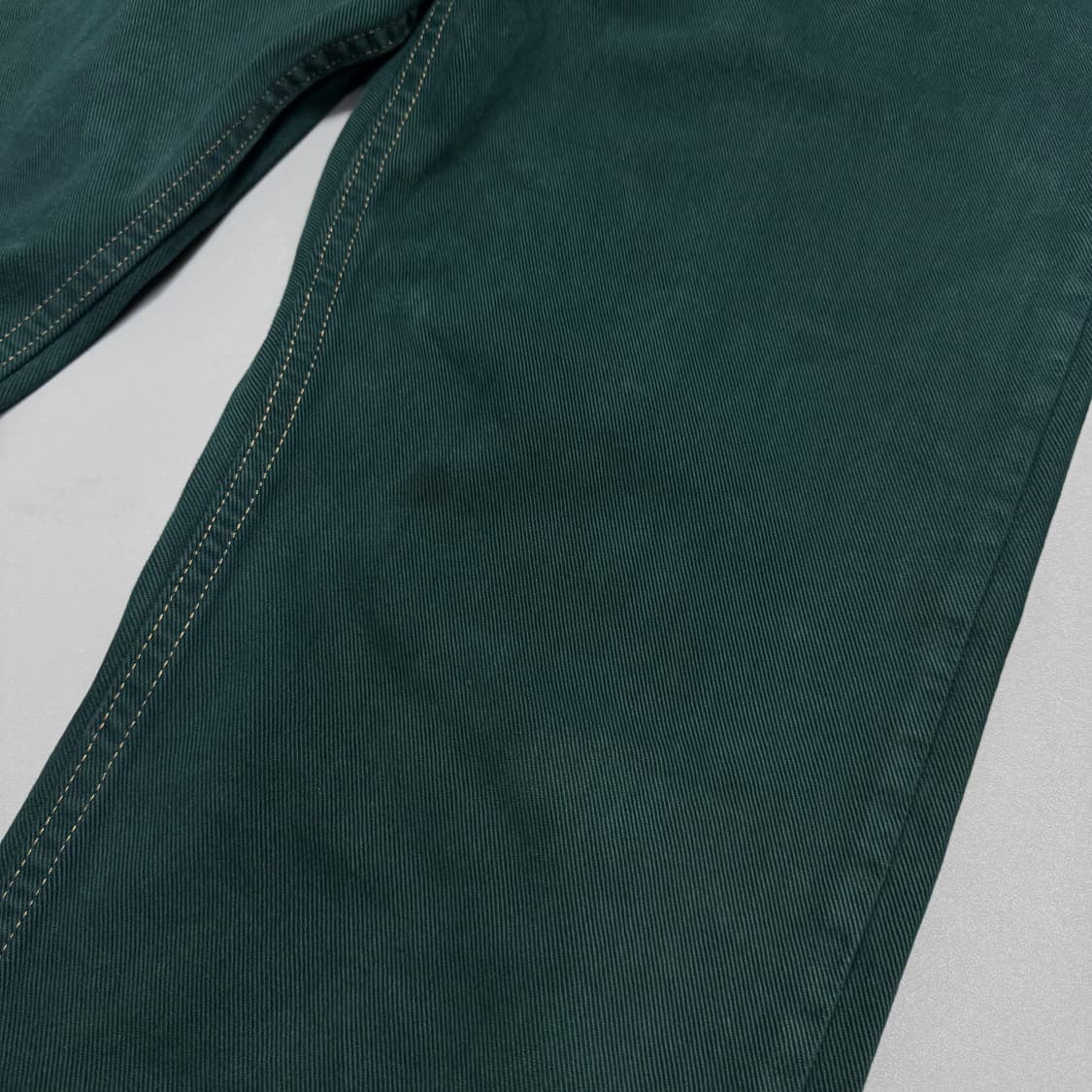 랭글러(Wrangler) 딥 그린컬러 다잉 코튼 스트레이트 데님 팬츠 상품이미지7