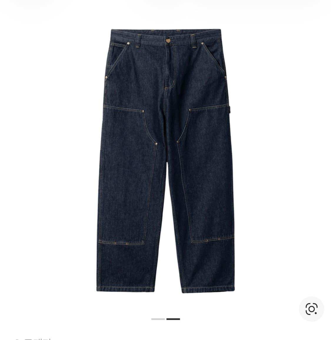 칼하트 WIP 내쉬 루즈 핏 더블 니 팬츠 블루 린스드 상품이미지1