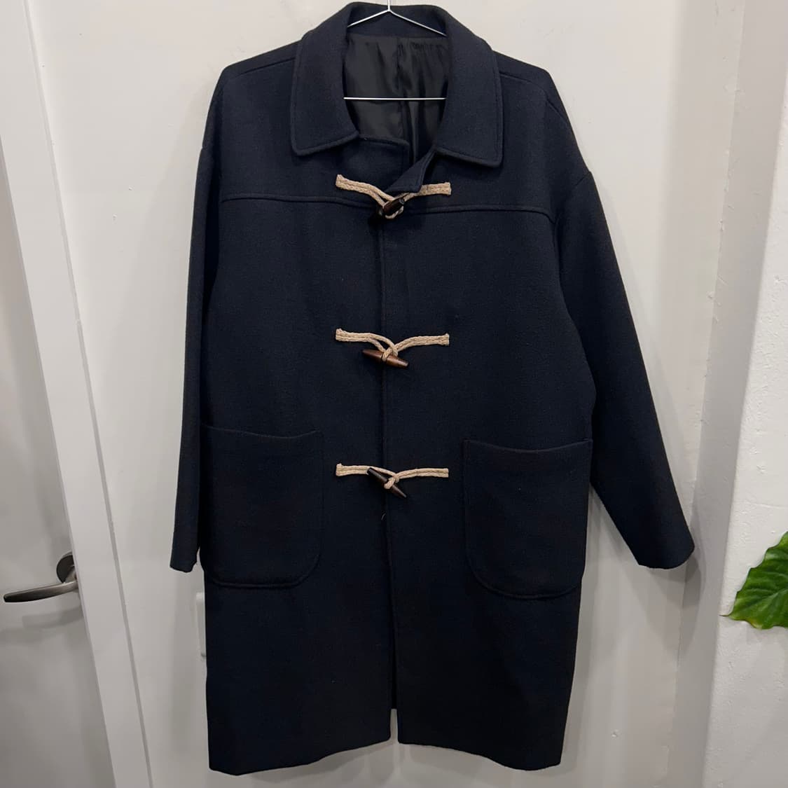 원포인트 서울 울 헤링본 카라 더플 롱코트 상품이미지2