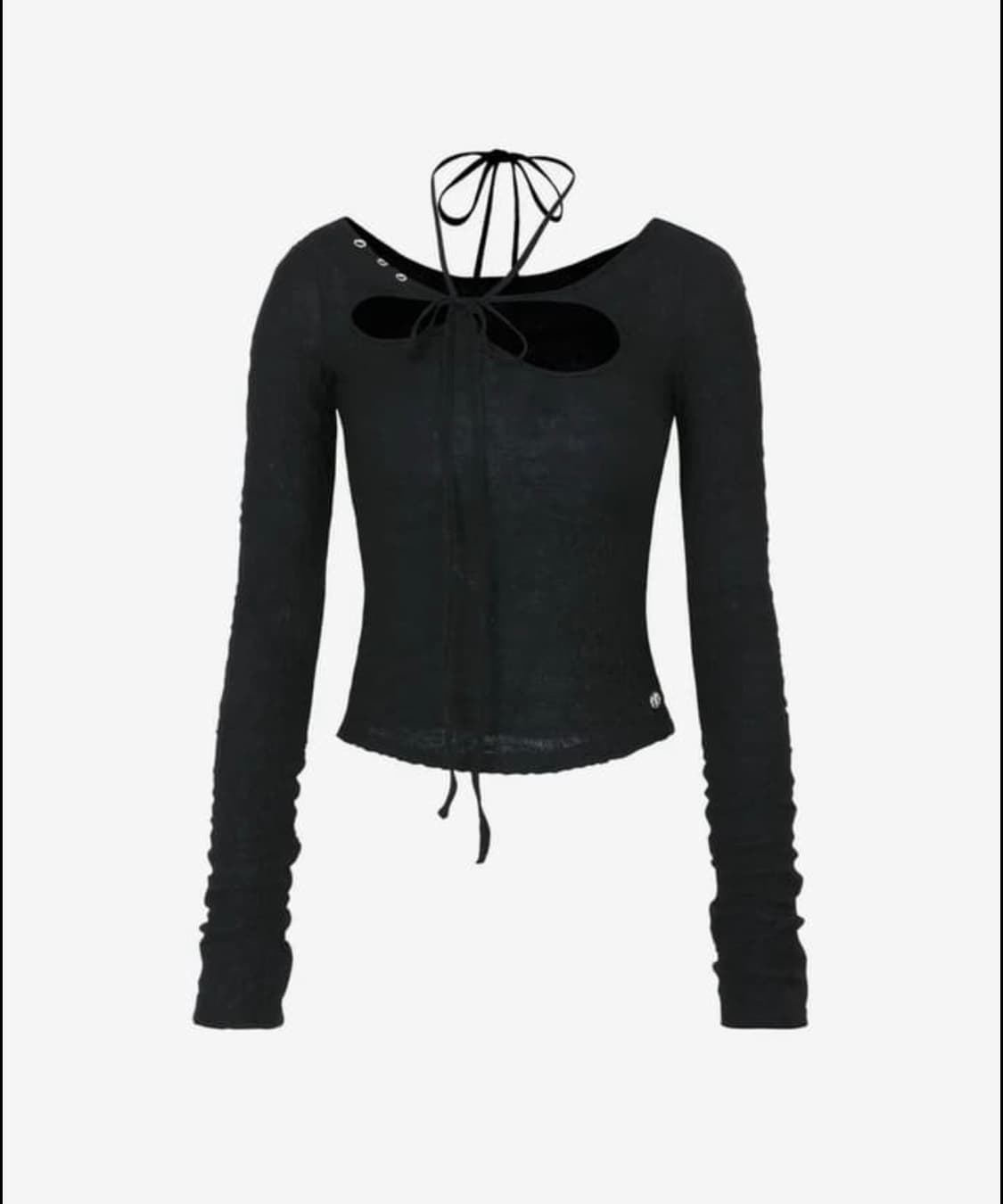 페인오어플레져 Wrinkled Orchid Top (black) 상품이미지1