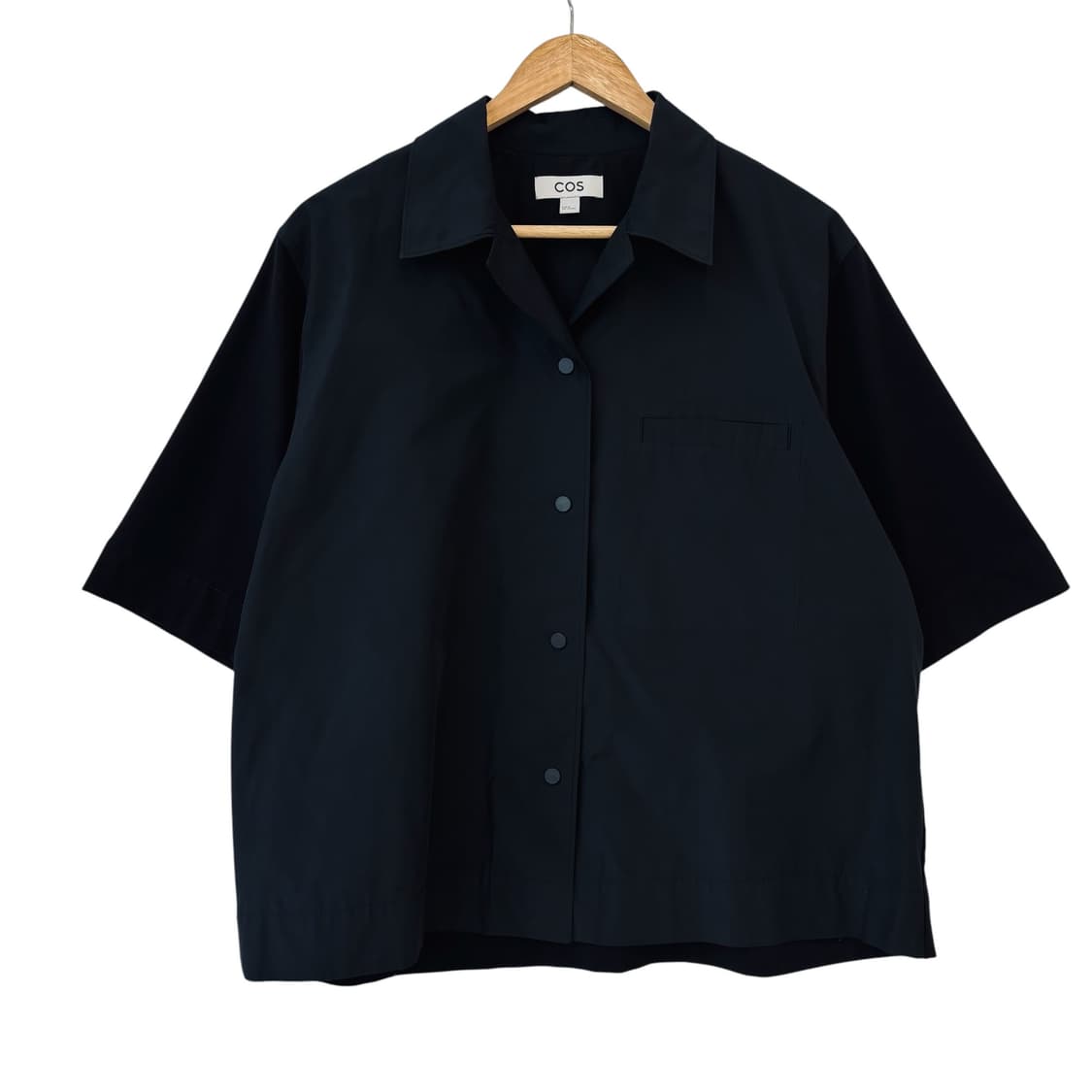 코스 박시 나일론 패널 볼링 셔츠 블랙 M 상품이미지1