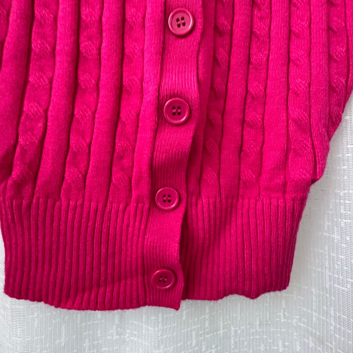 (새옷)핫핑크 케이블 니트가디건 상품이미지4