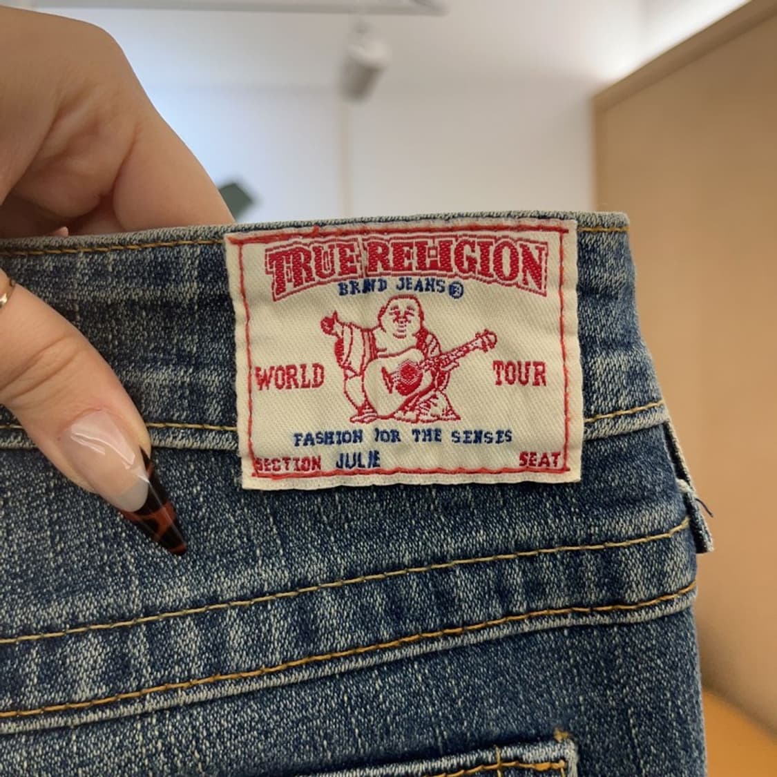 트루릴리전 쥴리 데미지 찢청 스판 데님 청바지 25인치 C08349 상품이미지5