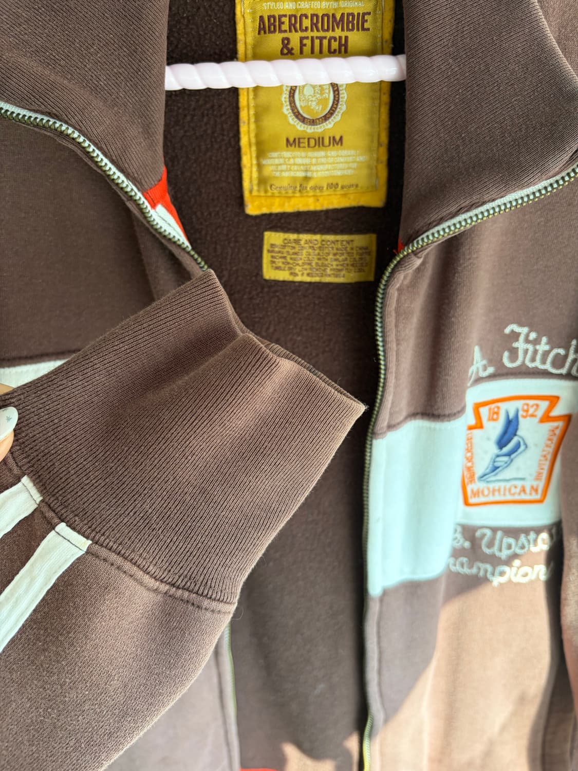 아베크롬비 브라운 기모집업 상품이미지7