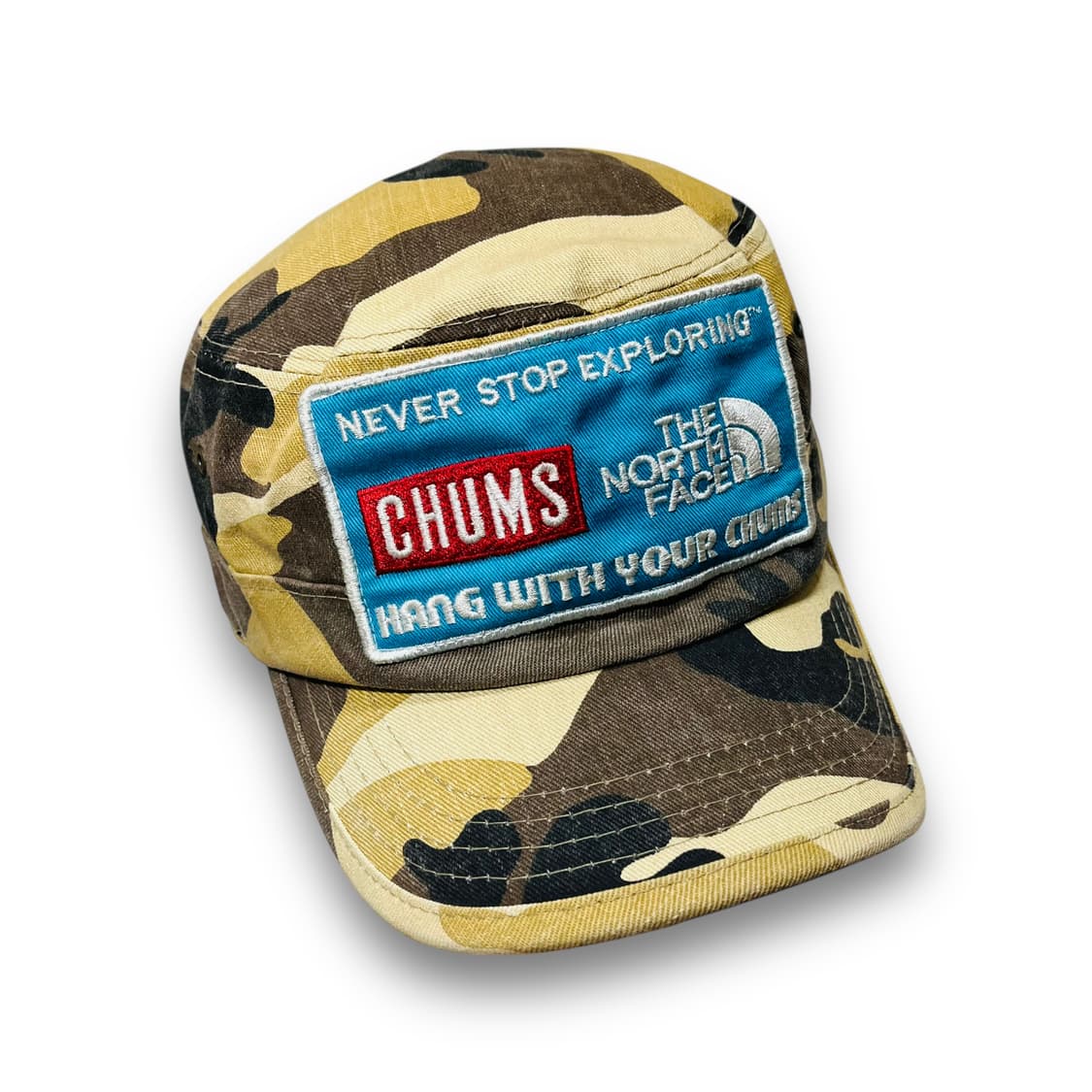 첨스 x 노스페이스 카모플라쥬 패턴 빈티지 군모 볼캡 상품이미지3