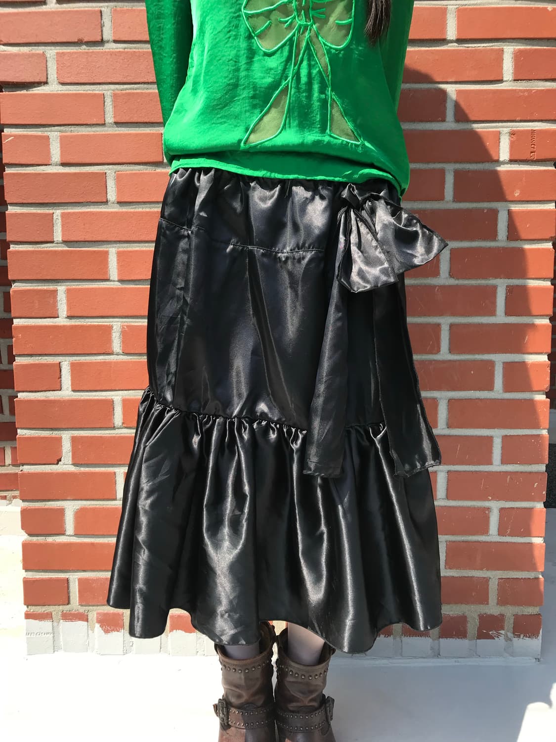 vintage glossy skirt 상품이미지1