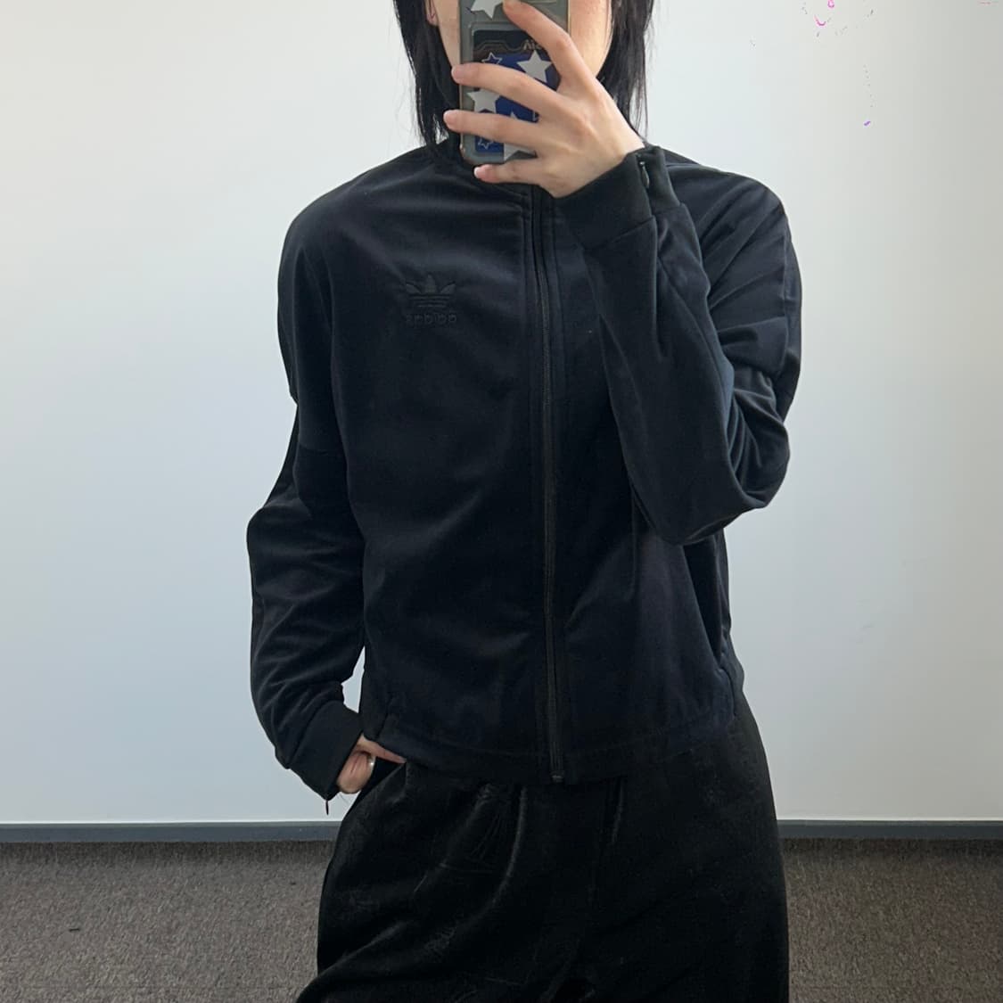 Adidas 아디다스 파이어버드 백포인트 블랙 벨벳 져지 상품이미지1