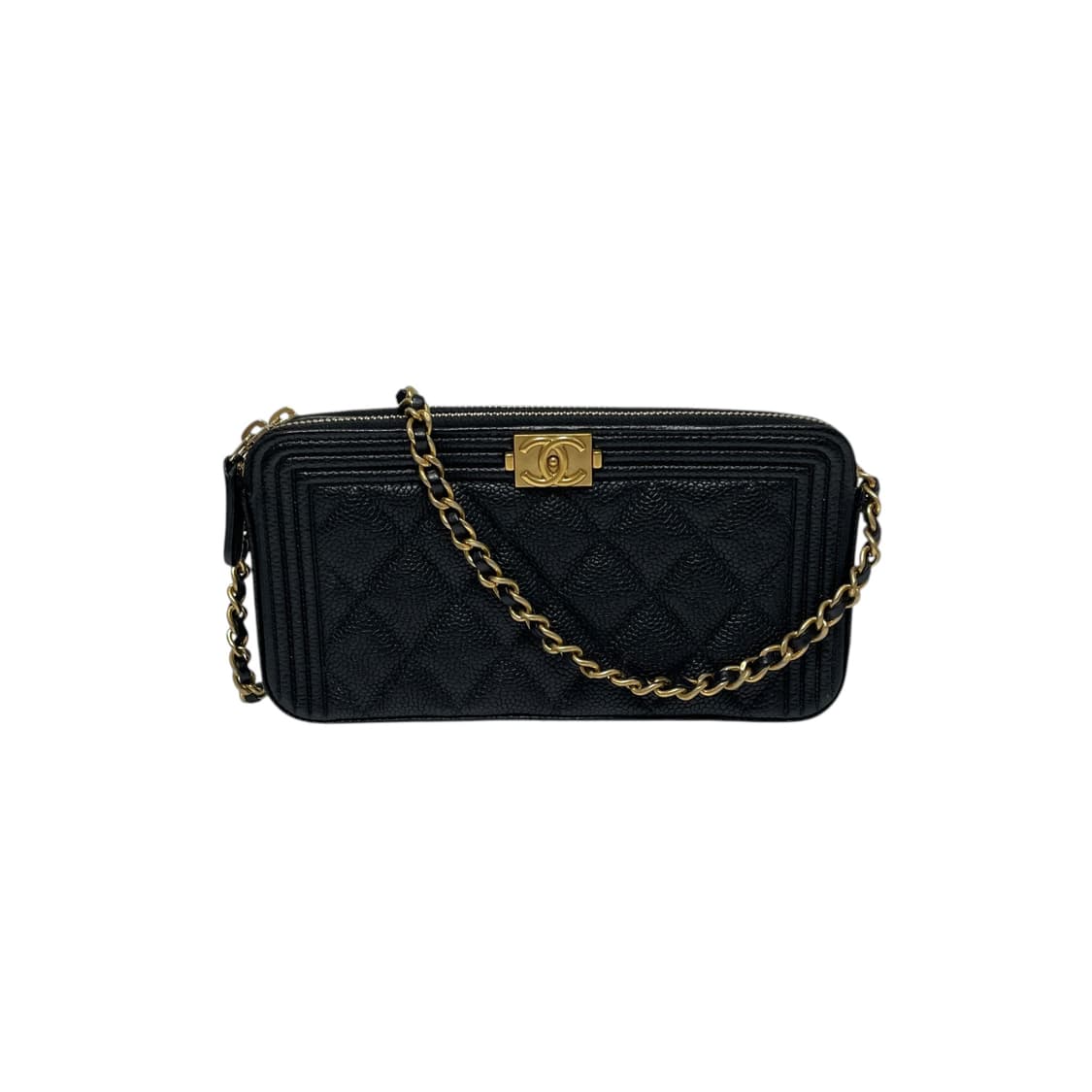 샤넬 보이샤넬 캐비어 더블 지퍼 WOC 체인 크로스백H00264 상품이미지1