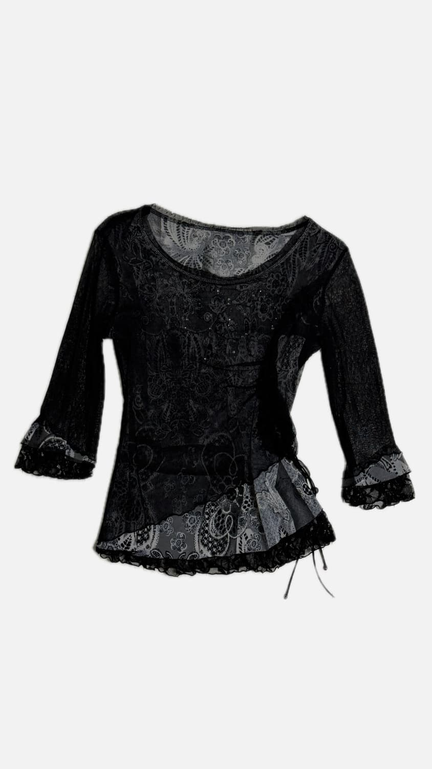 보헤미안 에스닉 블랙 슬리브 상품이미지1