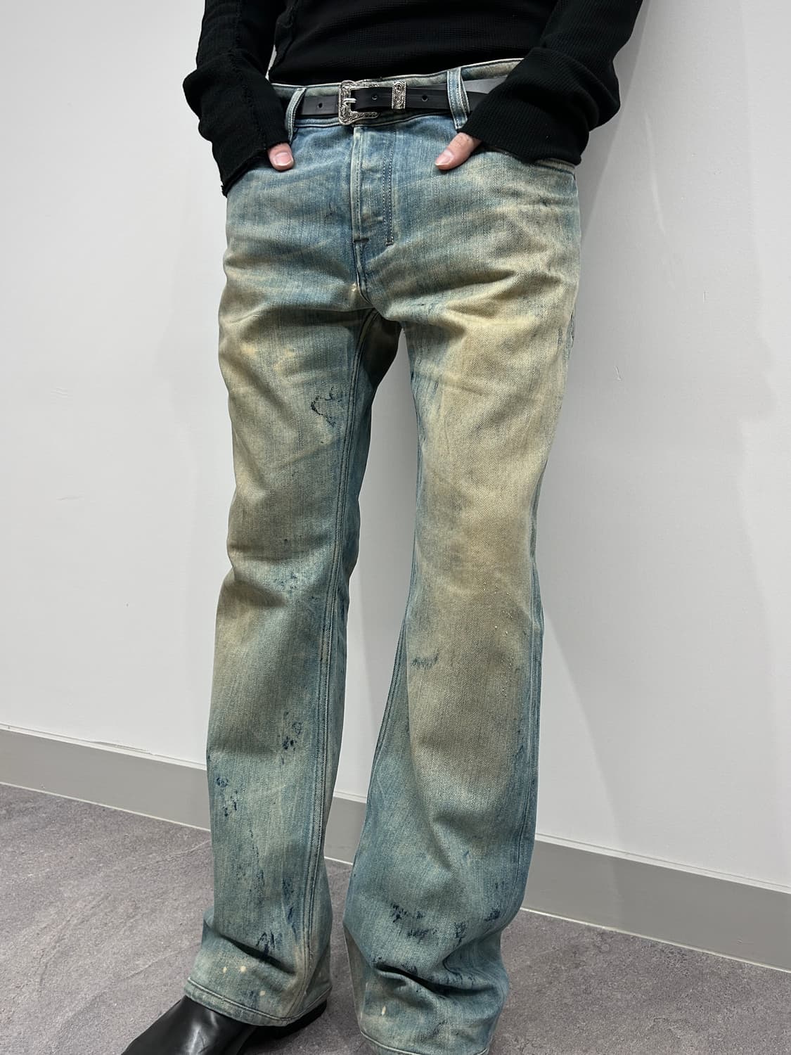 디젤 자티니 하드 워시드 더티 페인트 데님 상품이미지3