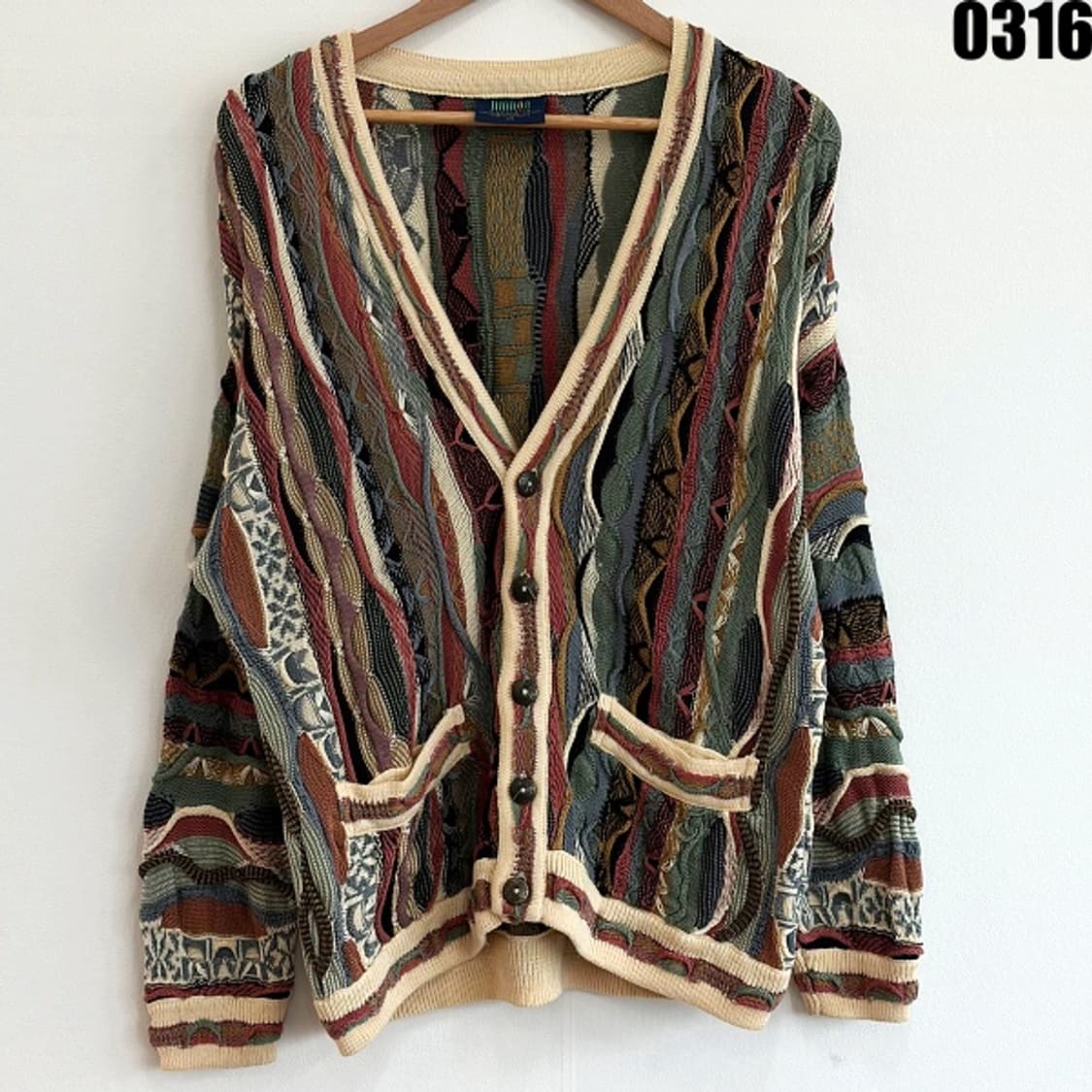 오스트레일리아 림노스 케이블 니트 가디건 M 0316 상품이미지1