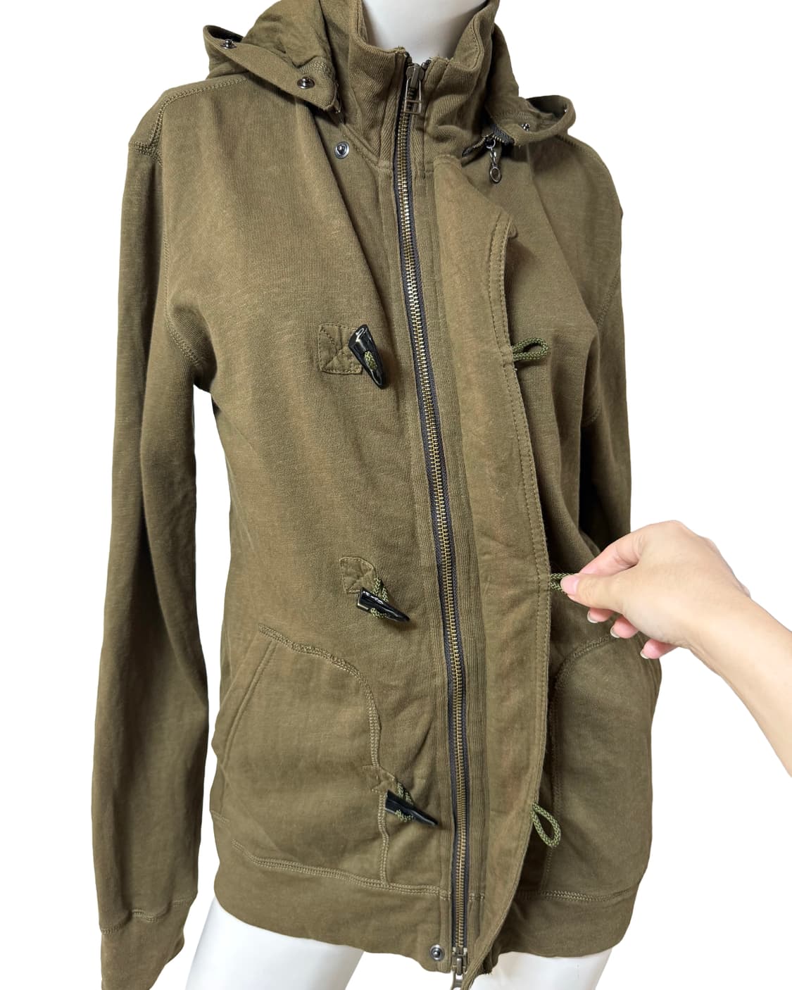 빈티지 떡볶이 단추 후드집업 상품이미지3