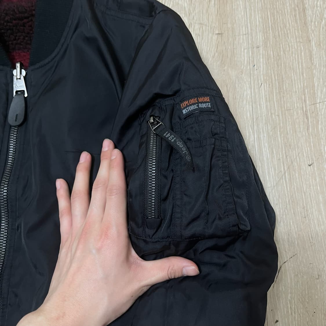 지프 남성 리버시블 후리스 항공점퍼 M/95  상품이미지3