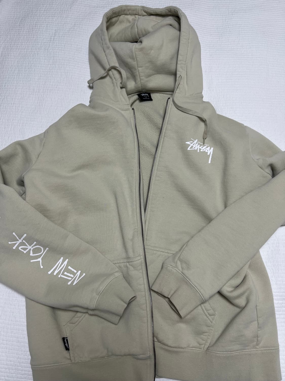 스투시 후드집업 m 베이지  상품이미지1