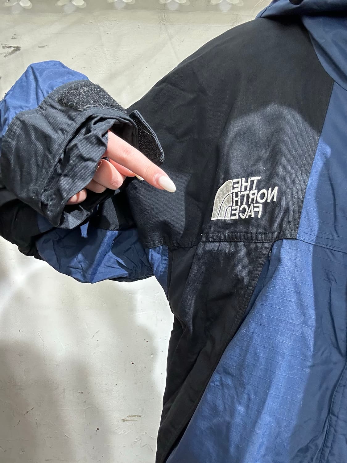 노스페이스 네이비 고어텍스 후드 바람막이 자켓 XL 상품이미지4