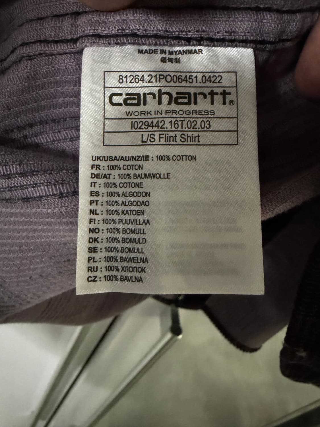 [XL] 칼하트 WIP L/S 플린트 셔츠 상품이미지5