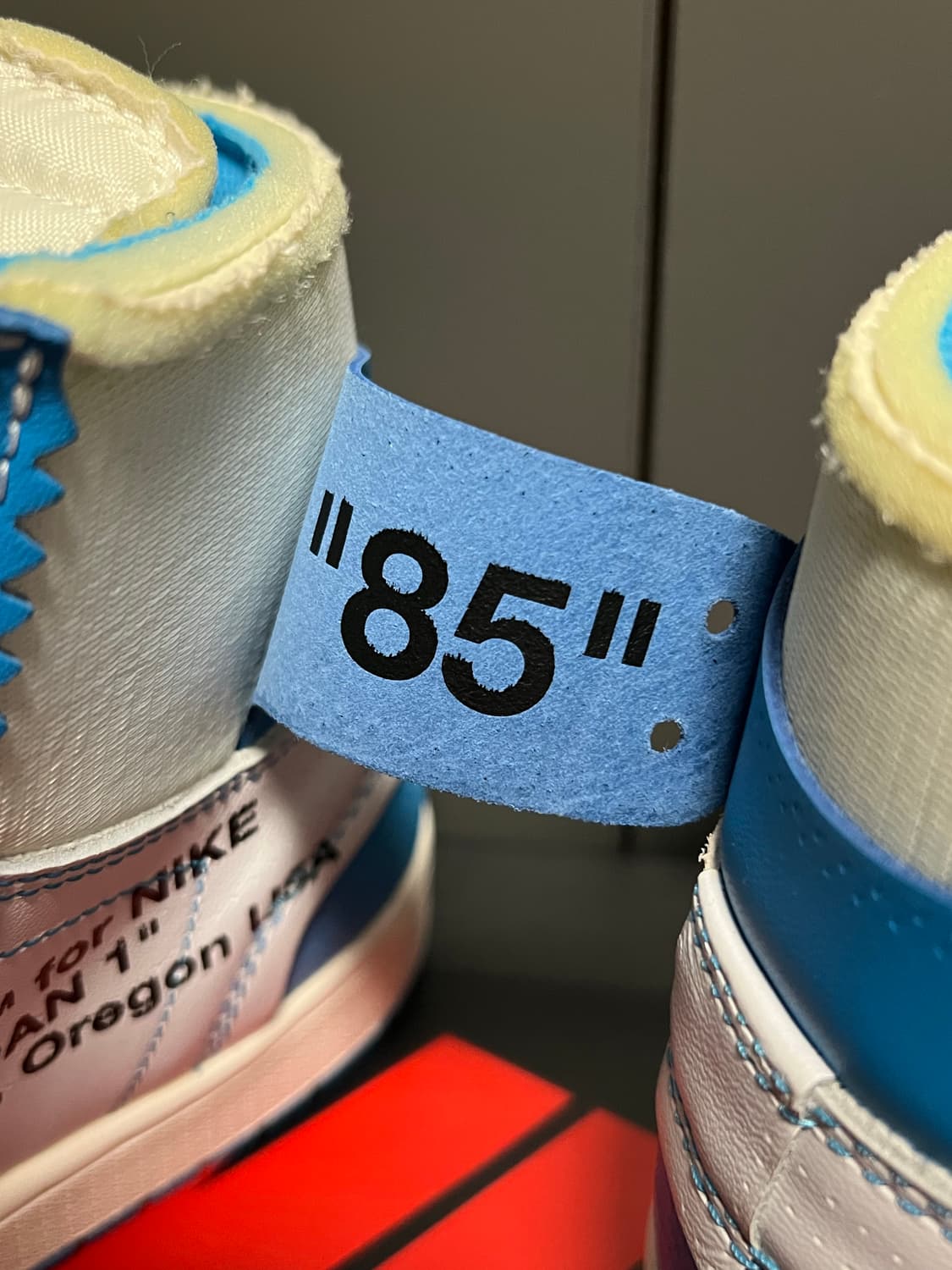 조던 1 X 오프화이트 레트로 하이 유니버시티 UNC 블루 (나코택) 상품이미지6