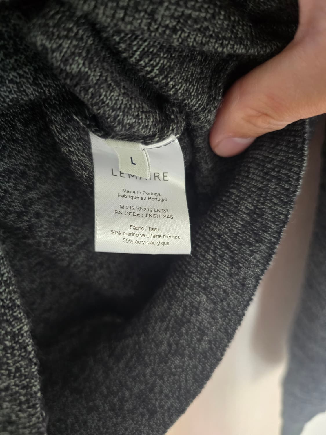 르메르 더블레이어드 가디건 그레이 L 상품이미지3