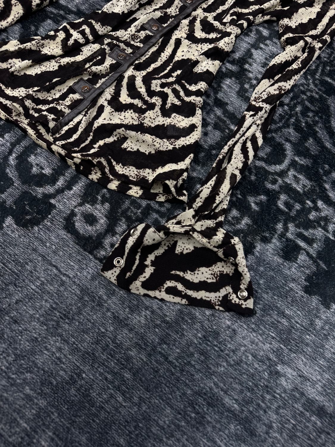 Cook jeans zebra leather trimming see th 상품이미지5