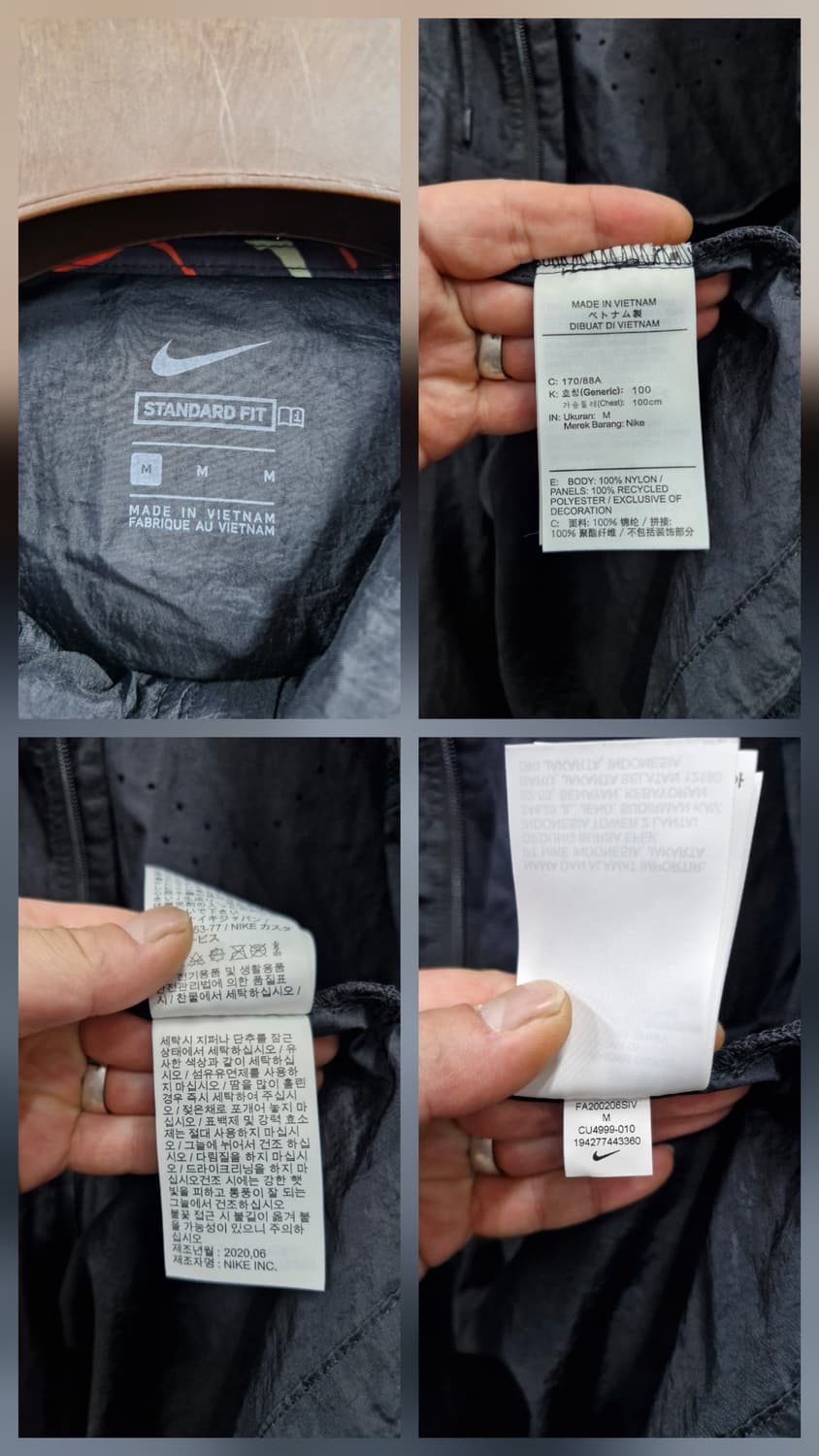 95-100L 나이키 남성 풀집 바람막이 자켓. 상품이미지10