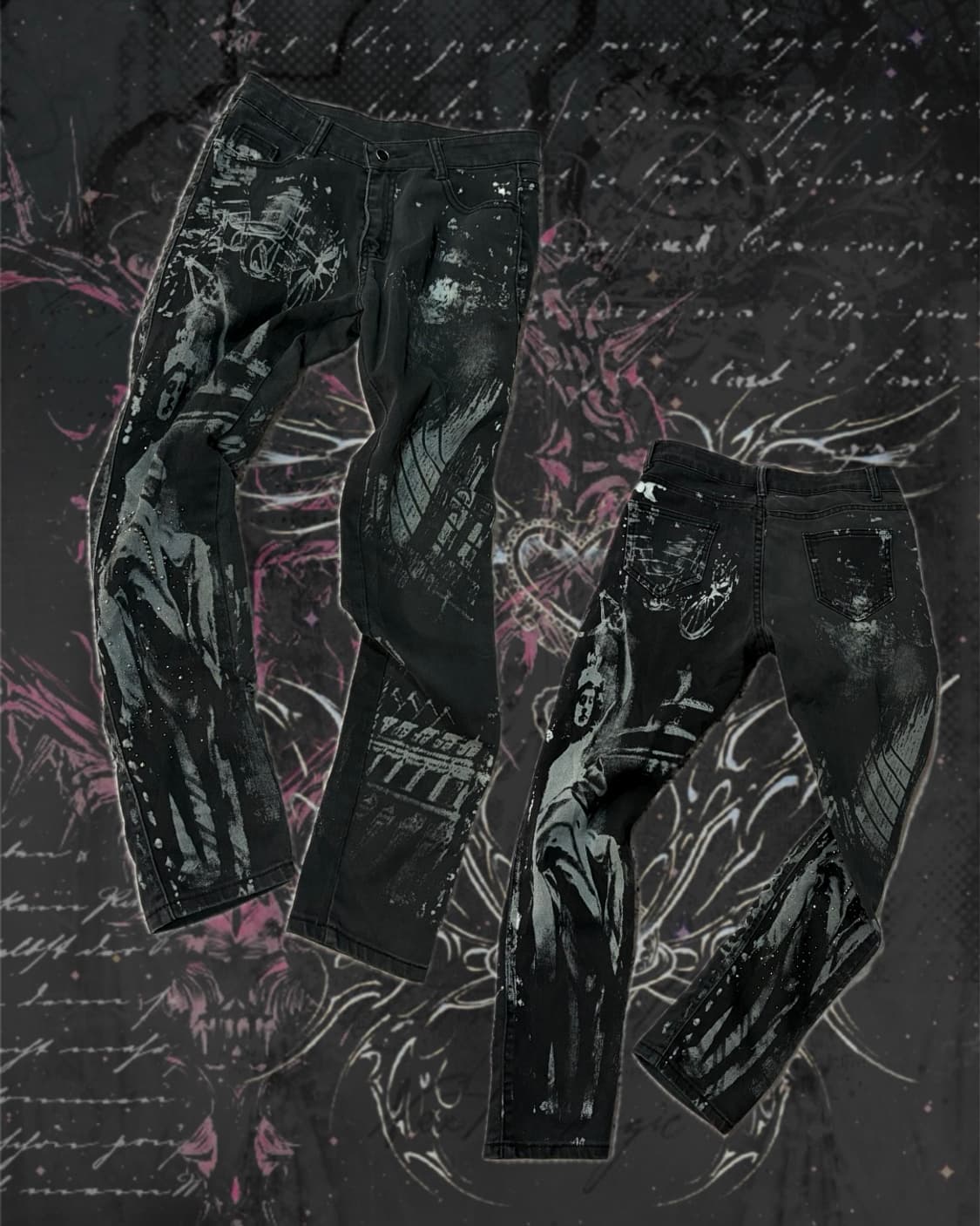 Gothic all over Graphic cubic pants 상품이미지1