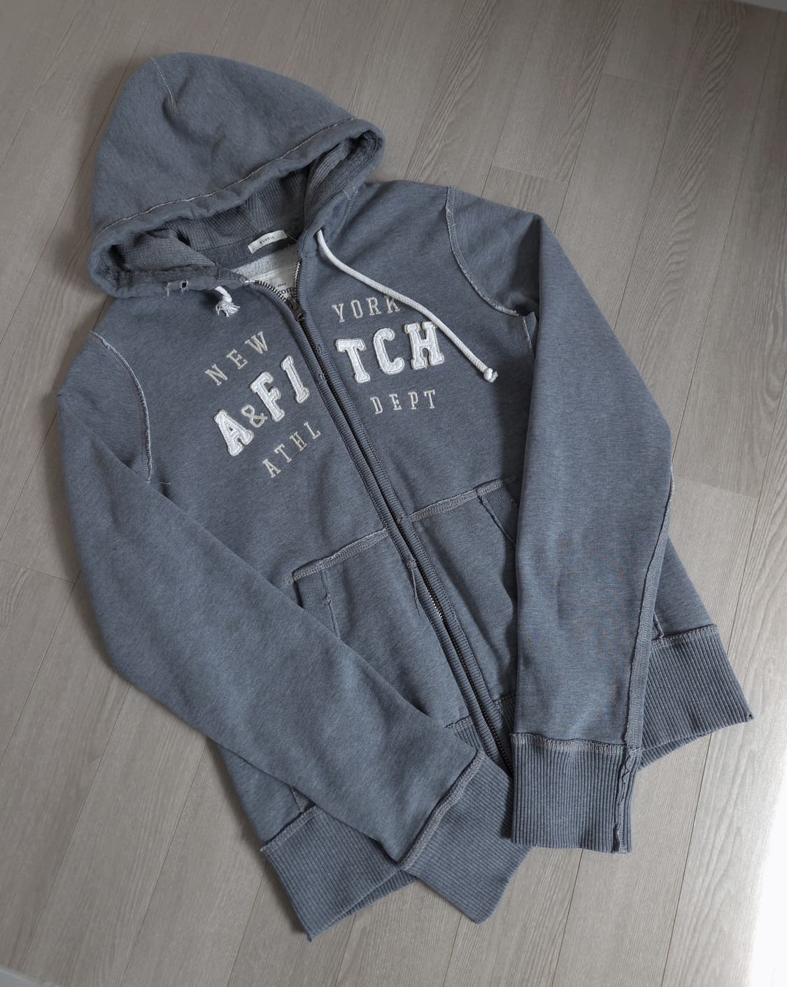 아베크롬비 그레이 패치 후드집업 상품이미지1