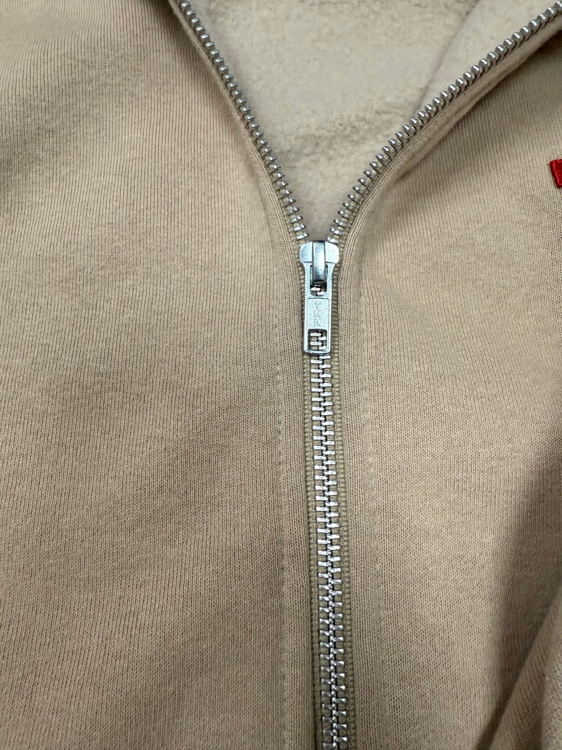 슈프림 스몰 박스 집업 후드 탄 M 사이즈  하자 없고 뜯김 없고 상태  상품이미지8