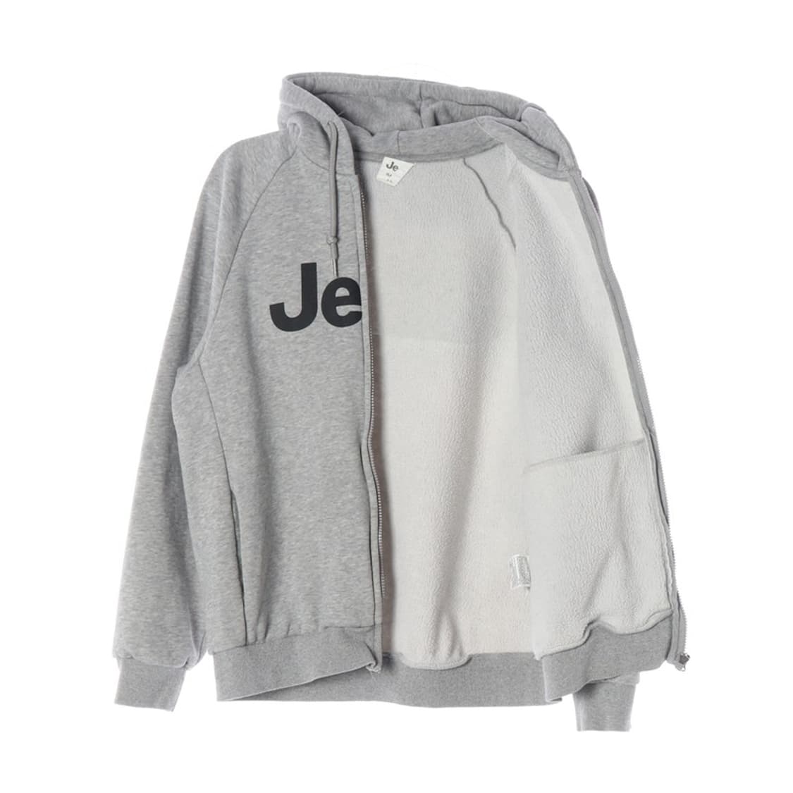 Jeep 빅로고 클래식핏 그레이 후드집업 L 상품이미지2