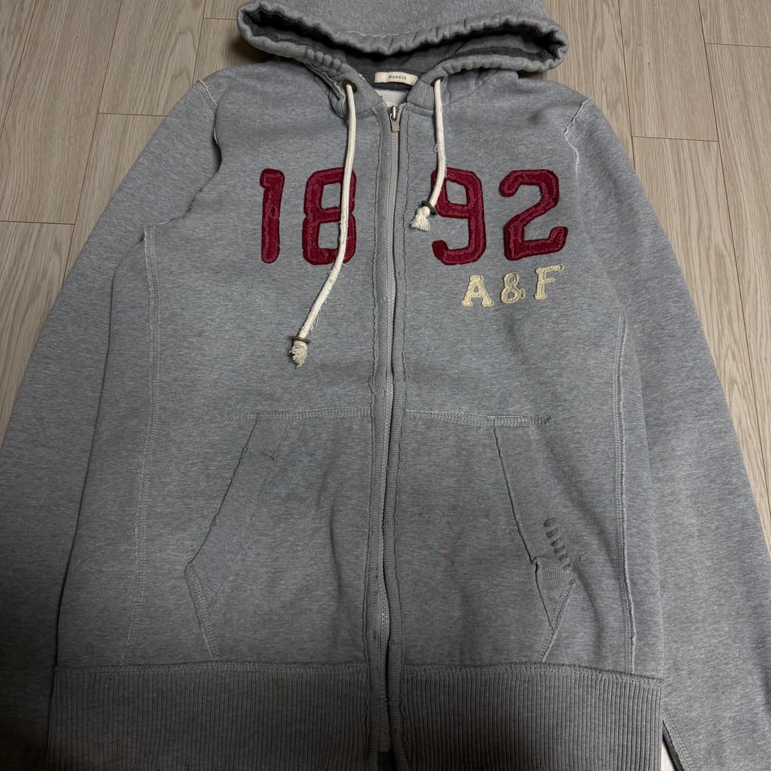 아베크롬비 그레이 후드집업 L 상품이미지2