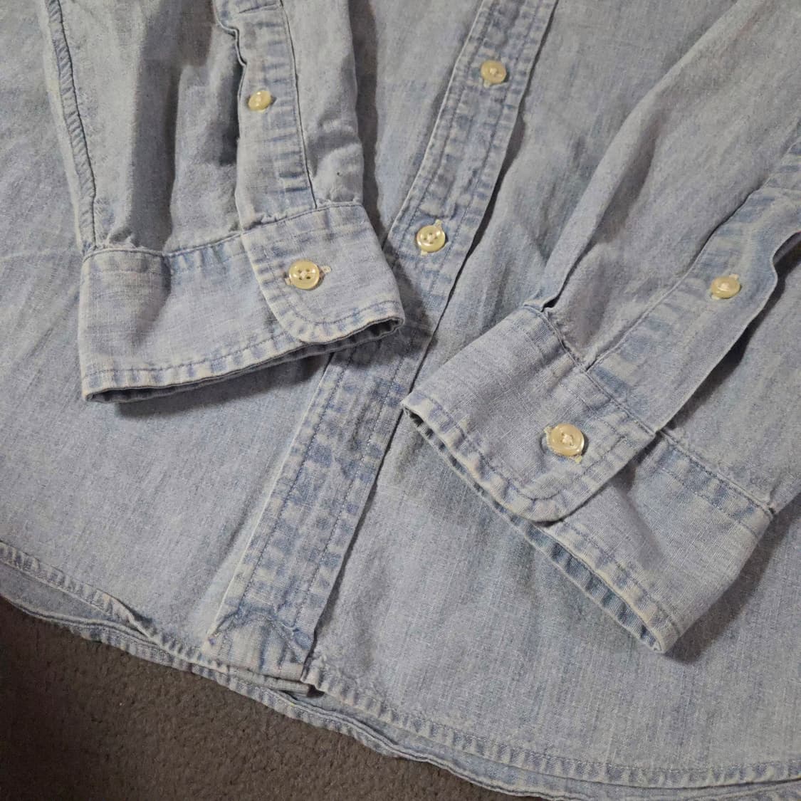 폴로 데님 셔츠 L 라이트블루 상품이미지4