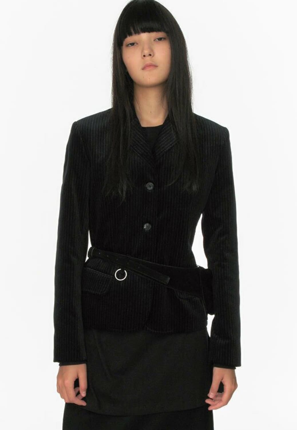 리포스 스웨이드 벨트백 블랙 상품이미지1