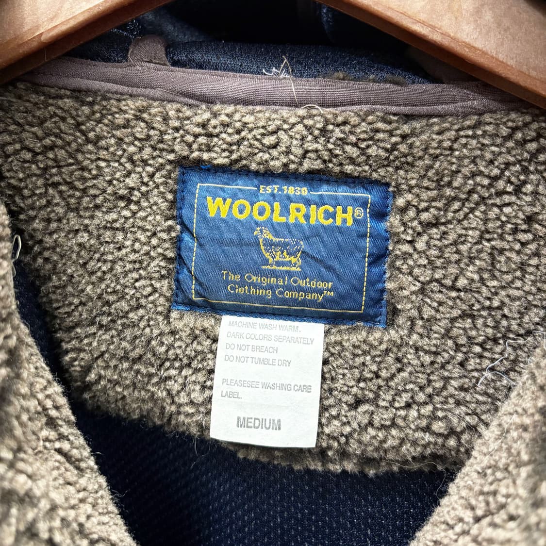 울리치 보아 플리스 후드 자켓 페이크 퍼 트리밍 소매 포켓 디테일 브라운 상품이미지8