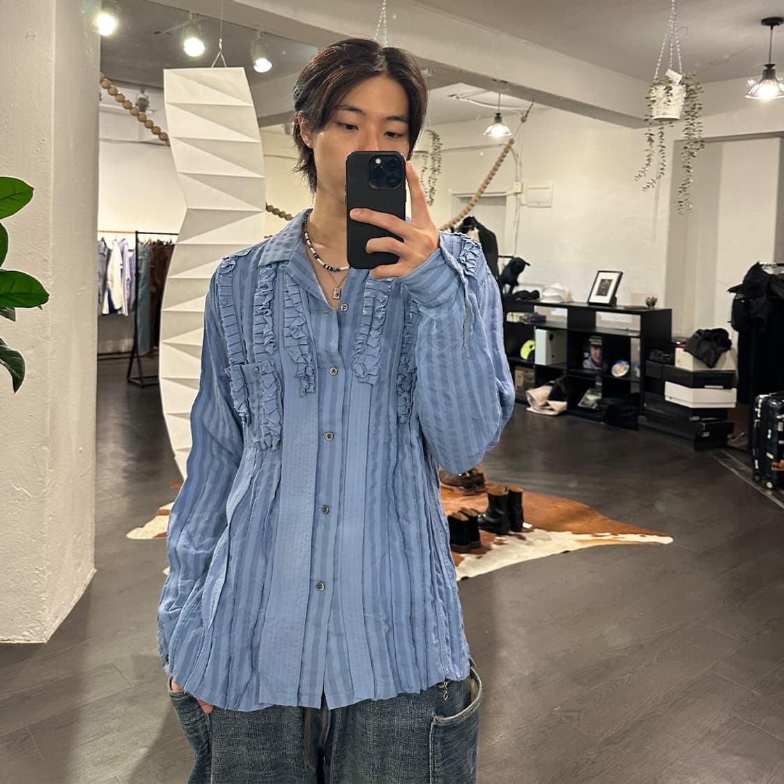 토가 비릴리스 20aw 프릴 디테일 셔츠 상품이미지4