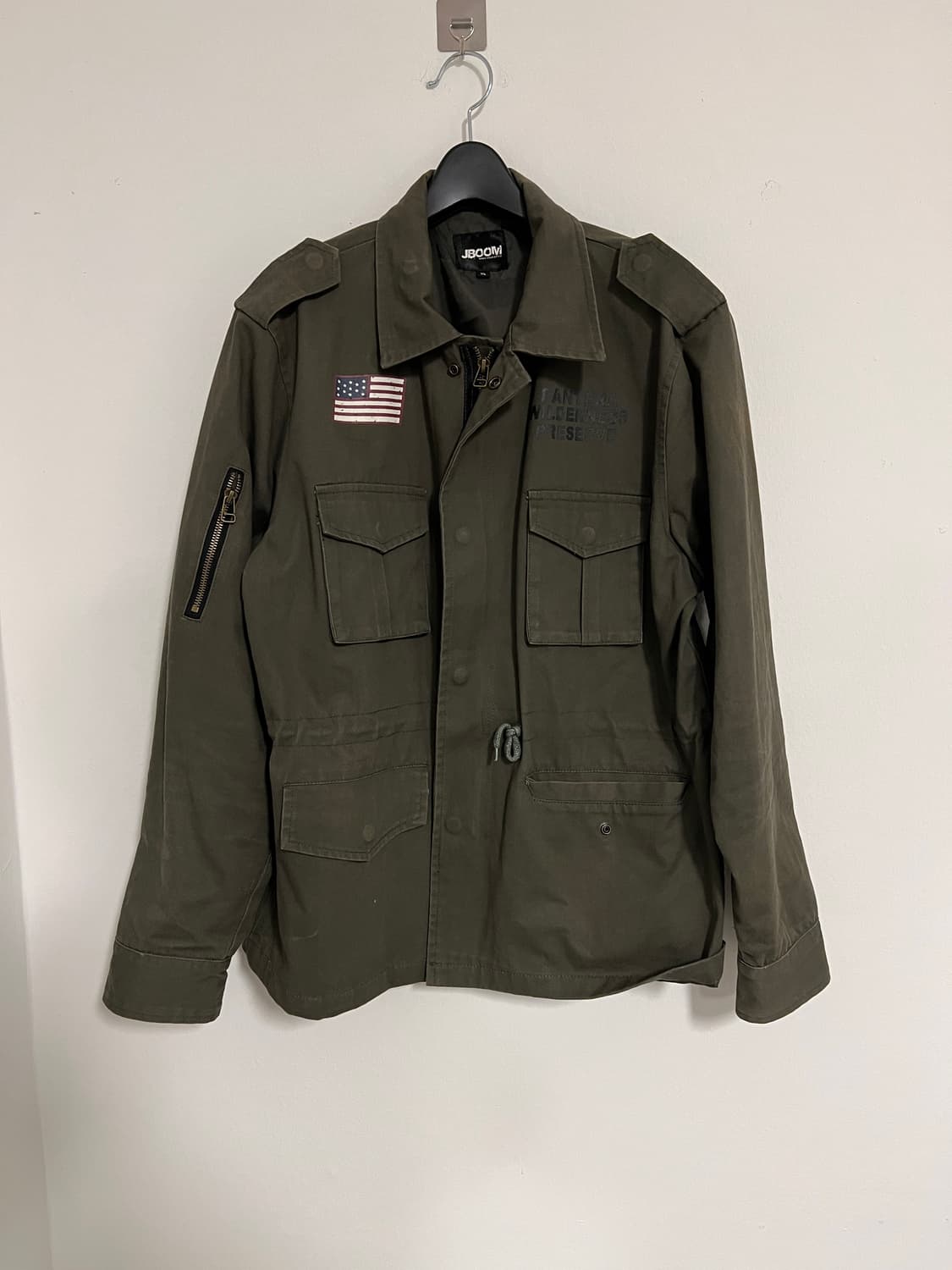 O065 빈티지 스컬헤드 인디언 백프린팅 밀리터리 자켓 상품이미지1