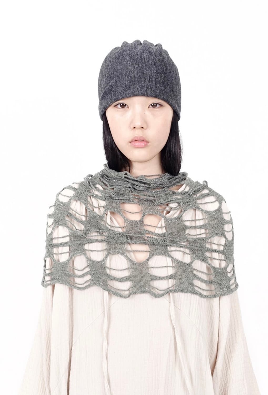 샵페어리 와이드 홀 머플러 아이보리 상품이미지1