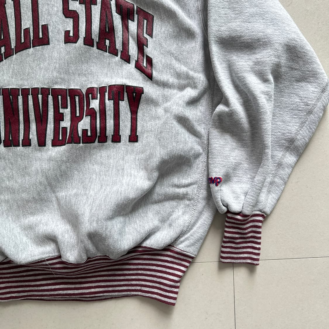 90s USA MVP 리버스위브 볼스테이트 맨투맨 XL 상품이미지3