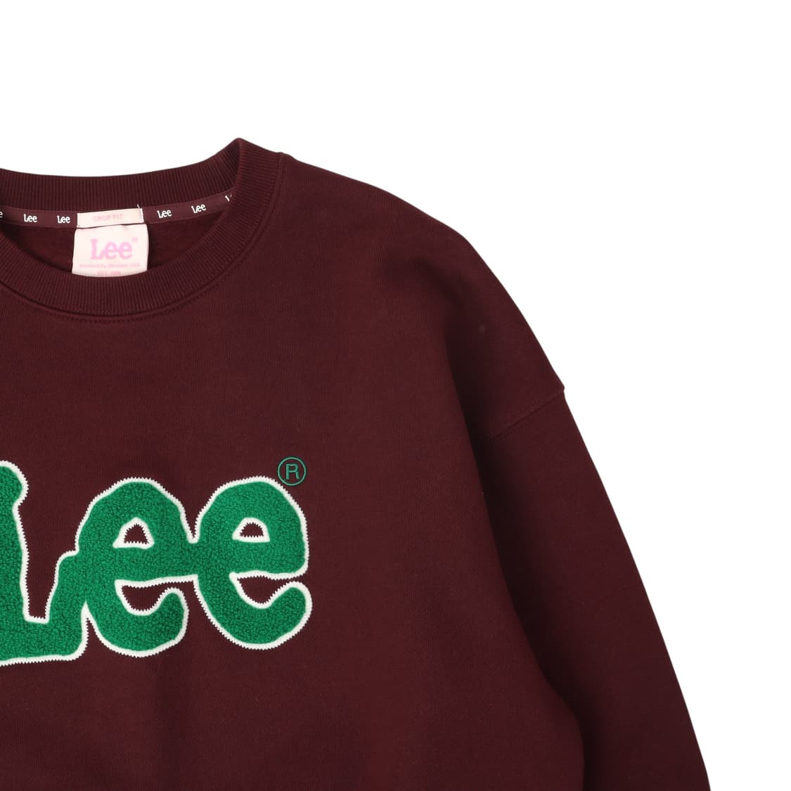 리 버건디 크롭 스웻셔츠 상품이미지3