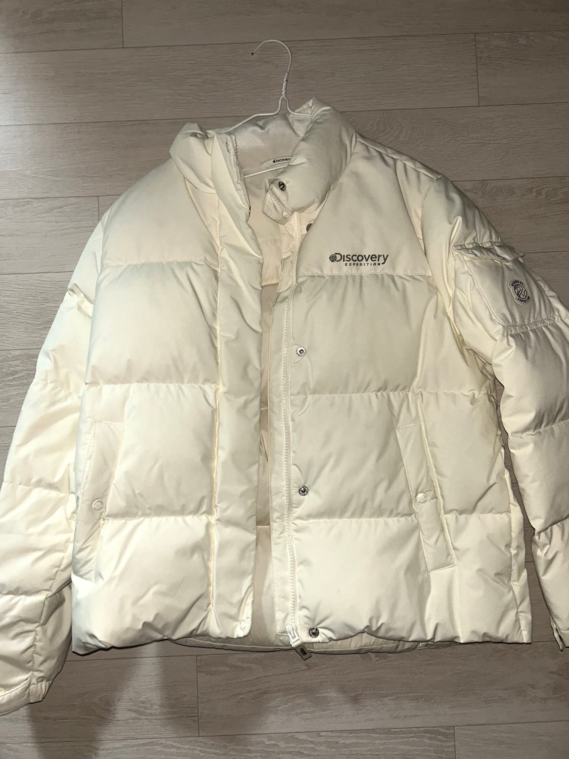 디스커버리 여성 반슬리 RDS 다운 숏패딩 아이보리 상품이미지1
