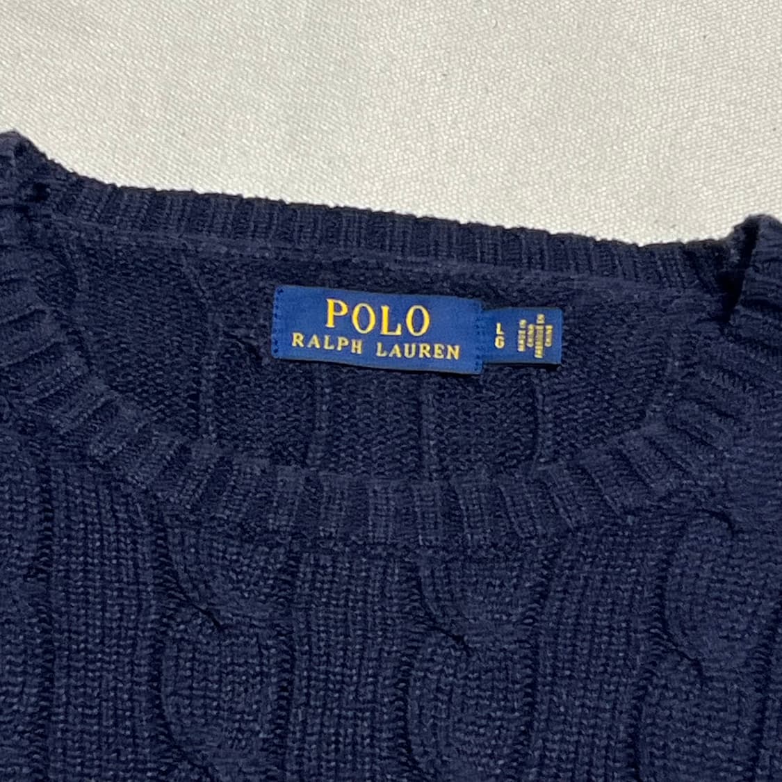 L 폴로랄프로렌 네이비 케이블 니트 상품이미지4
