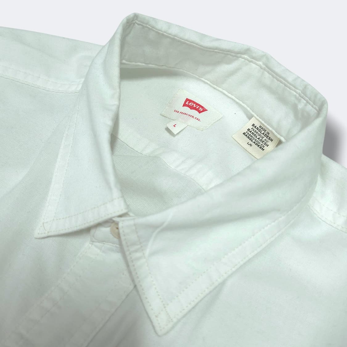 [L] 리바이스 화이트 투포켓 클래식 롤업 코튼 긴팔셔츠 상품이미지8