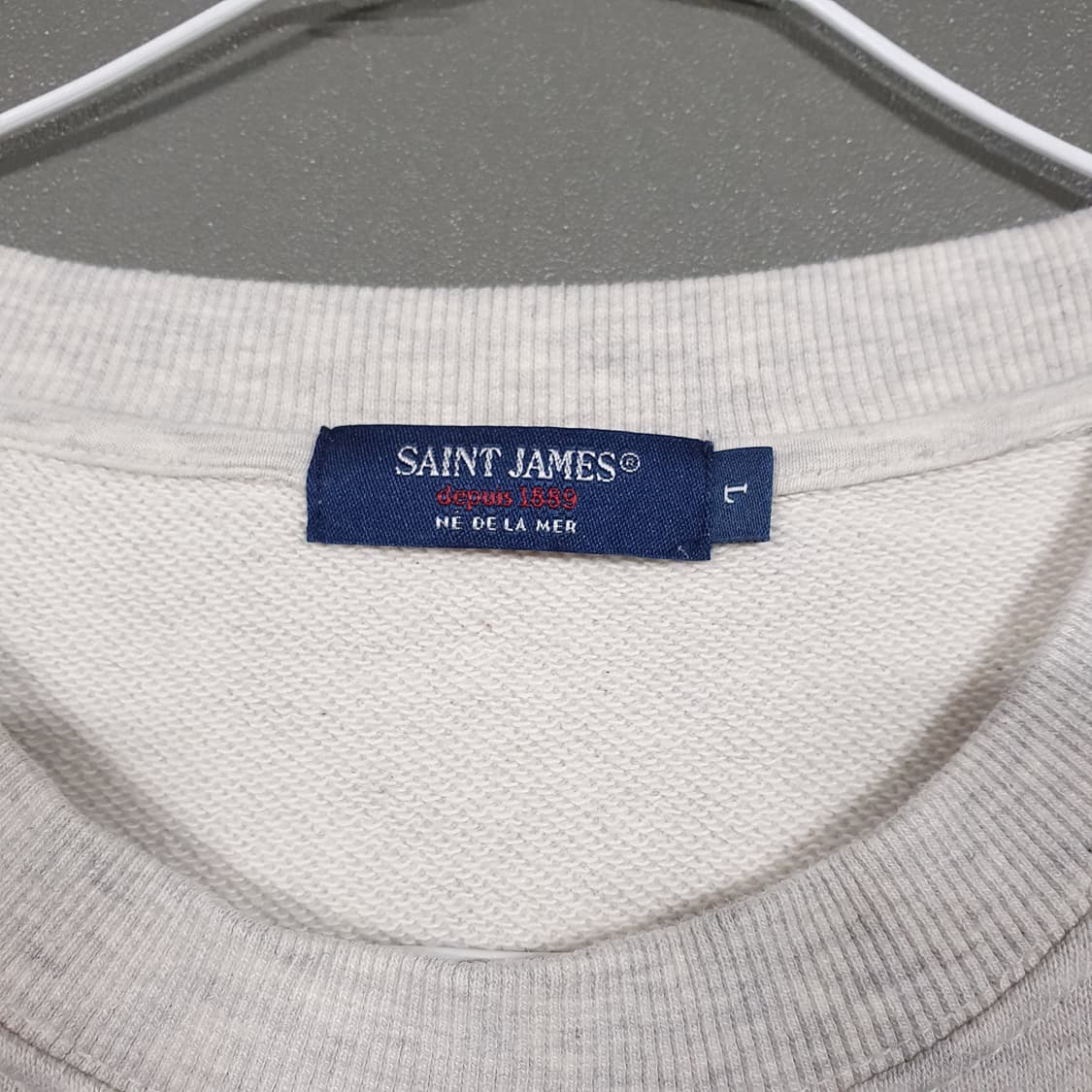 실측 XL) 세인트제임스 신형 22FW 봉봉 엘보우 패치 맨투맨 오트밀 상품이미지6