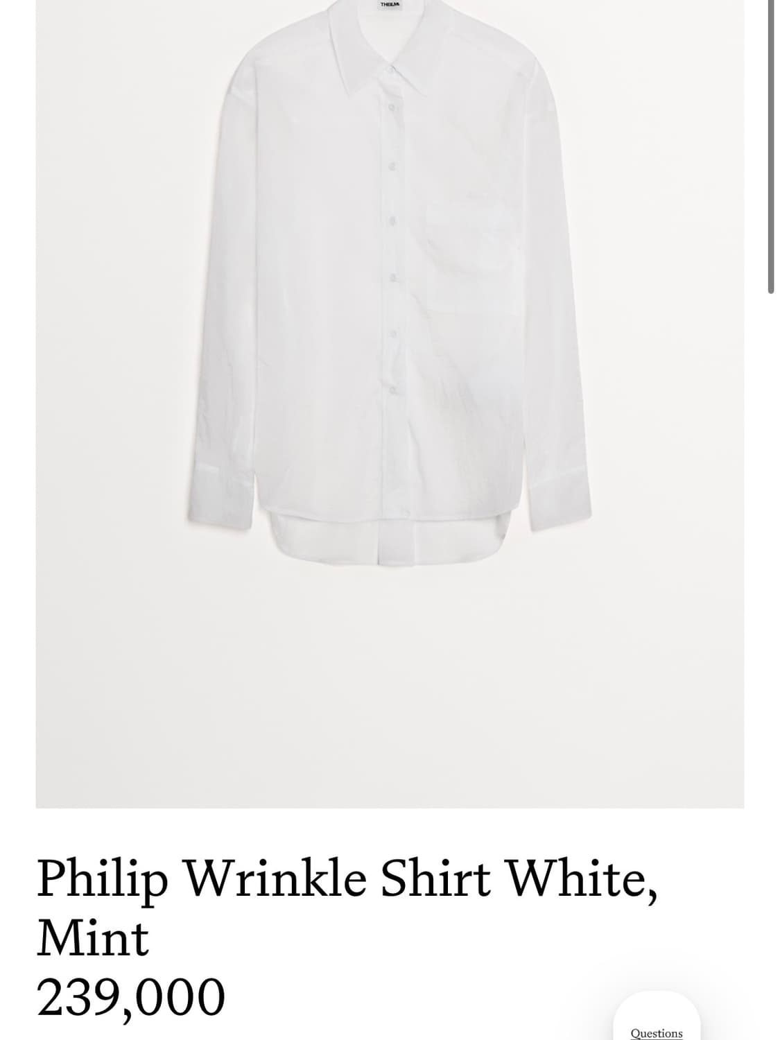 Theilma shirt white 상품이미지5