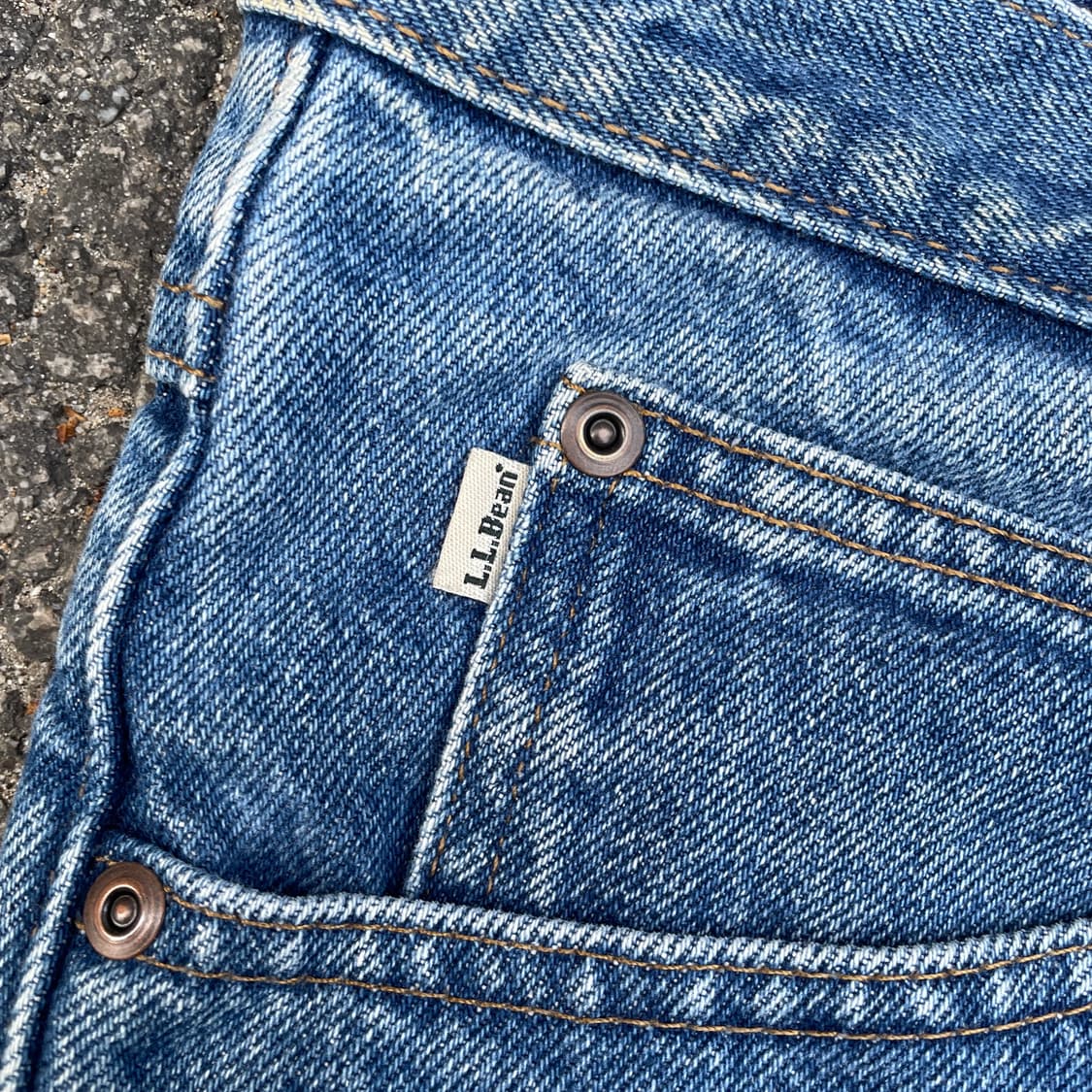 90s 엘엘빈 플란넬 안감 데님 팬츠 올드스쿨 새깅 청바지 32 상품이미지4