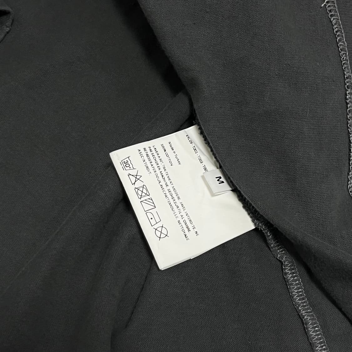 [M]이알엘 ERL 캘리포니아 워싱 티셔츠/차콜 상품이미지3