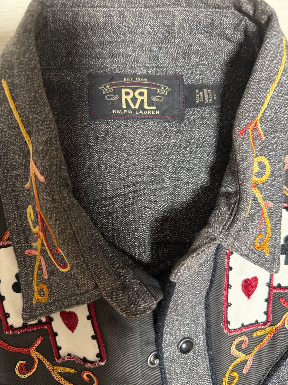 RRL 갬블러 웨스턴 셔츠 L 상품이미지3