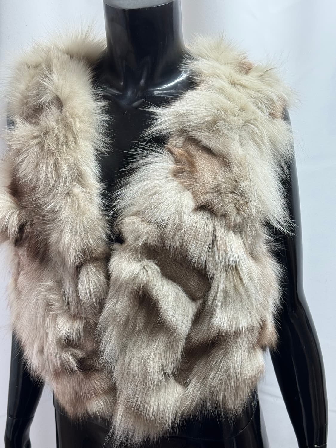 크롭 폭스 퍼 조끼 상품이미지2