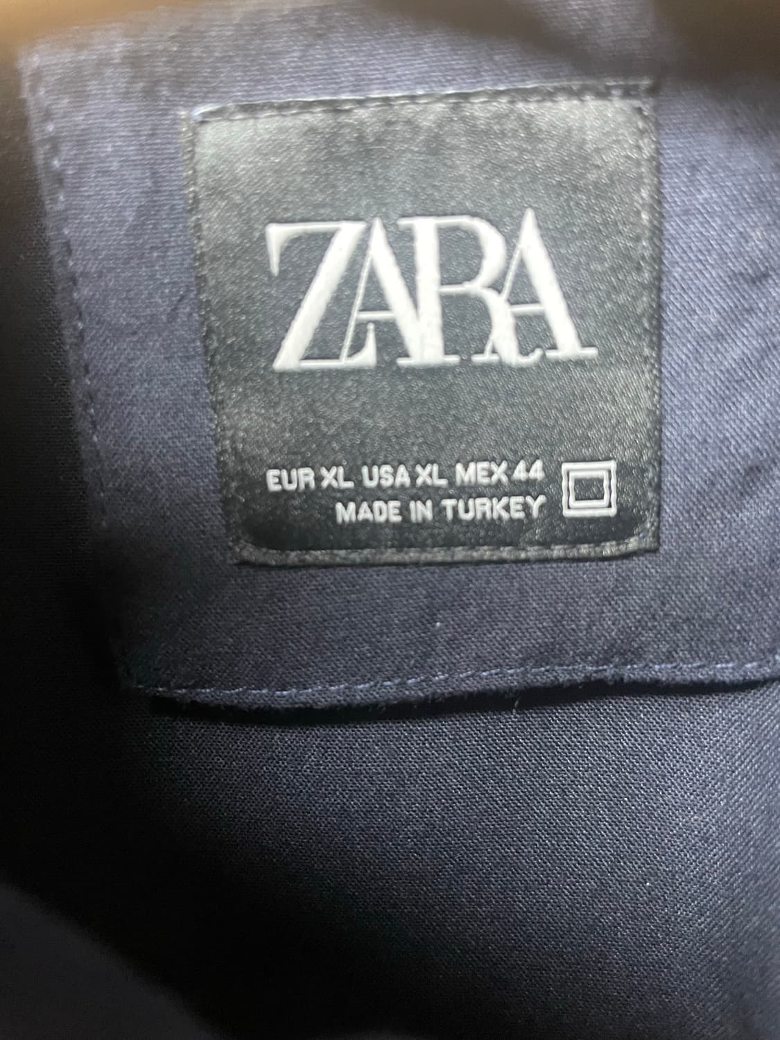 [XL] 자라 왁스드 이펙트 자켓 네이비 상품이미지2