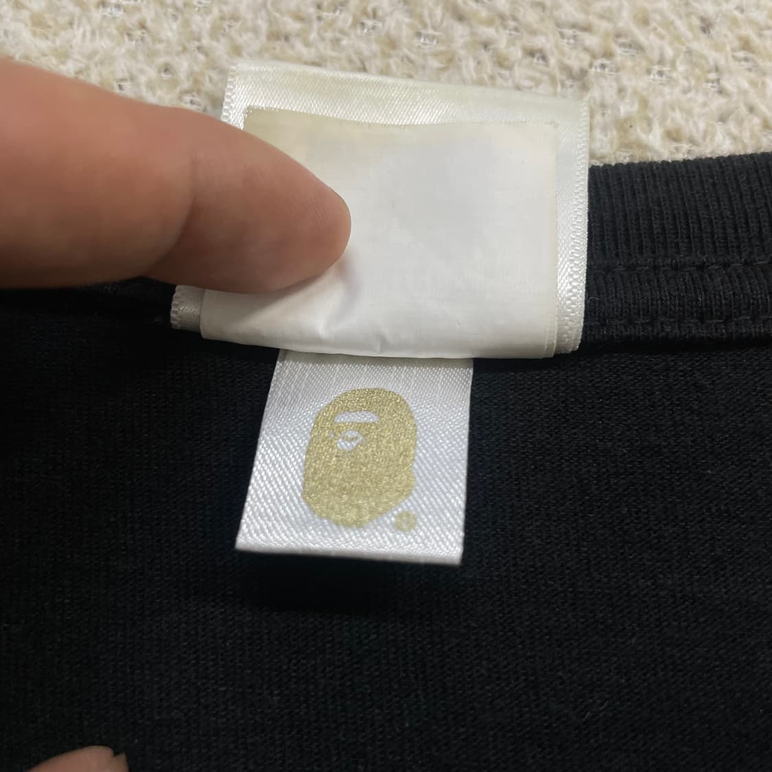 베이프 Bape 팀 로고 릴렉스 핏 반팔티 블랙 상품이미지5