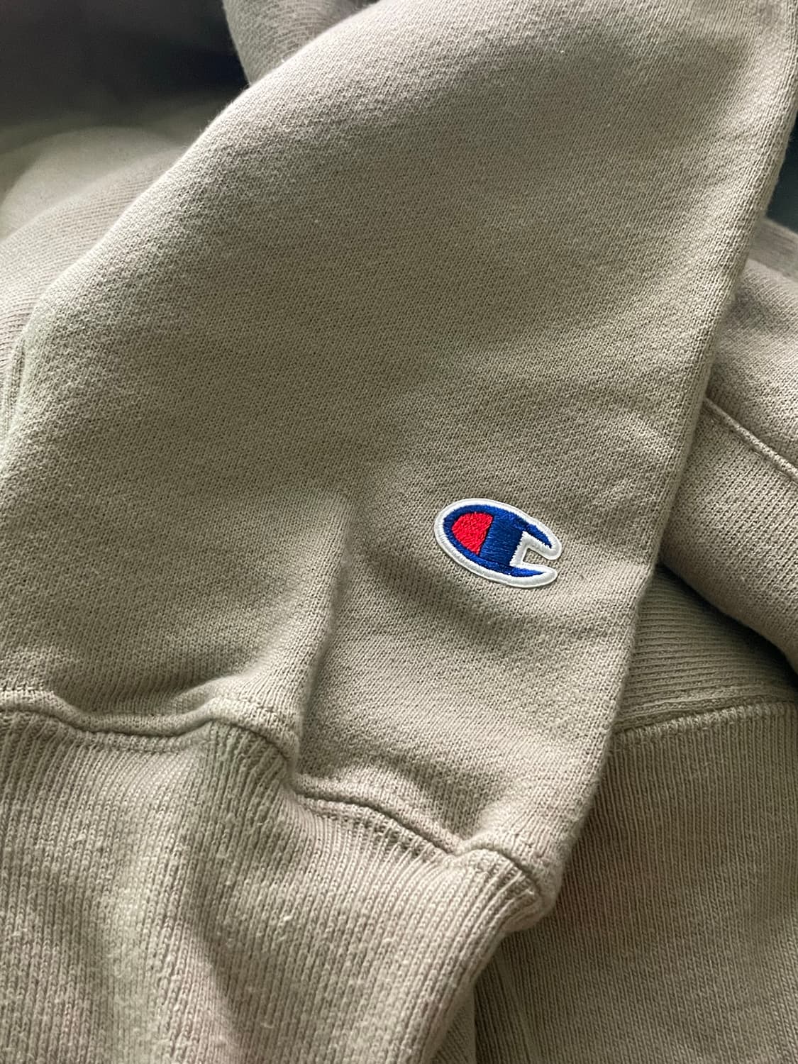 챔피언 리버스위브 NYC 한정 아플리케 후드 후디 - M / Sand 상품이미지5